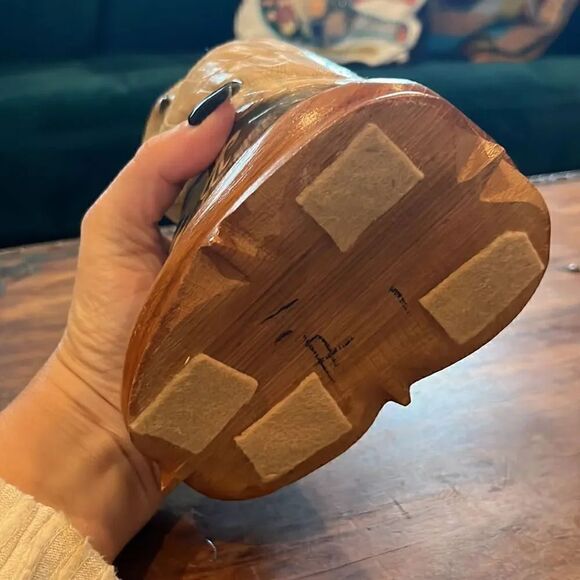 Beautiful OWL Sculpture - Thailand Folk Art - Carved Water Buffalo Horn! - Picture 6 of 8